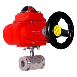 STOLZEL 1.97 inch, 50 mm, CF8 On-Off Type Electrical Actuated 3 Way Pharma Ball Valve TC End-image-0