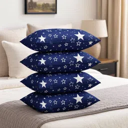 STOMIA Polyester Fibre Abstract Sleeping Pillow Pack of 4-picture-22