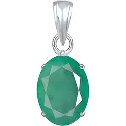 STONEFLEX 7.25 Ratti 6.90 Carat Lab Certified Natural Emerald Loose Gemstone Panna Plated Pendant Locket for Men and Women-picture-55