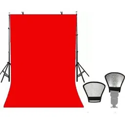 Stookin 8x10 Red Color Photography Studio Backdrop for Event Shoot & (Free Bounce Card) Reflector-picture-12