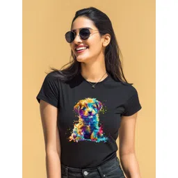 Storeily Women Graphic Printed Round Neck Cotton T-shirt-picture-12
