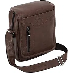 storite 10 Inch Stylish Small PU Leather Sling Cross Body Travel Office Business Messenger One Side Shoulder Bag for Men & Women (TanBrown - 25.5 x 7 x 20cm)-picture-23
