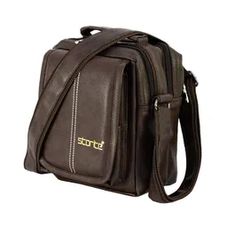 Storite 8 Inch Stylish Pu Leather Multi-Pocket Small Sling Cross Body Travel office Messenger One Side Shoulder Handbag-picture-31