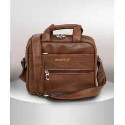 storite Brown Men & Women Sling Bag Stylish Small PU Leather Sling Cross Body Travel Office One Side Shoulder Bag-picture-28