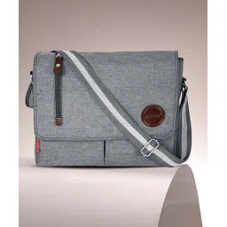 storite Grey Men Sling Bag Canvas Sling Cross Body Travel Office Business Satchel Messenger One Side Bag-picture-10