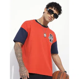 Stormborn Men Brand Logo Printed Round Neck Pure Cotton Oversized T-shirt-picture-20