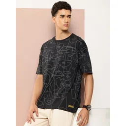 Stormborn Men Printed Drop-Shoulder Sleeves Oversized Pure Cotton T-shirt-picture-15