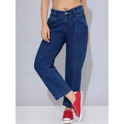 STORMY JEANS Women Straight Fit High-Rise Slash Knee Stretchable Jeans-picture-36