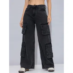 STORMY JEANS Women Wide Leg High-Rise Highly Distressed Jeans-picture-23