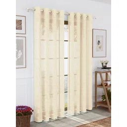Story@home 2 Pieces Beige Sheer Door Curtain-picture-16