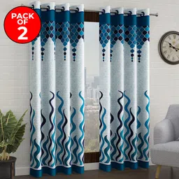 story@home 275 cm (9 ft) Long Door Polyester Semi Transparent Curtain (Pack Of 2)-picture-27