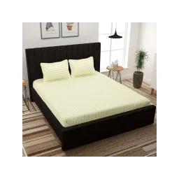 Story@Home 300 TC 100% Cotton King Size Bedsheet with 2 Pillow Covers - Green-picture-21