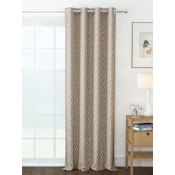 Story@home Beige & Brown Room Darkening Long Door Curtain-picture-39