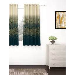 Story@home Beige & Green Black Out Window Curtain-picture-24
