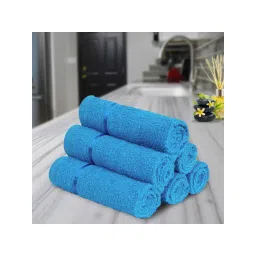 Story@Home Blue 100% Cotton Face Towels (Pack of 6) (S)-picture-27