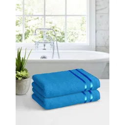 Story@home Blue 2 Pcs Cotton Bath Towels-picture-33