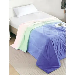 Story@home Blue & Green Microfiber Mild Winter 233 GSM Single Bed Comforter-picture-35