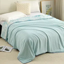 Story@Home Blue Cotton Reversible AC Summer Dohar (Single) image 1