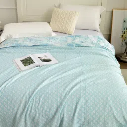 Story@Home Blue Cotton Reversible AC Summer Dohar (Single) image 2