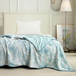 Story@Home Blue Cotton Reversible AC Summer Dohar (Single) image 3