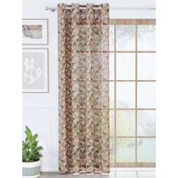 Story@home Brown & White Geometric Sheer Long Door Curtain-picture-28