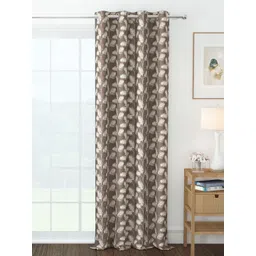 Story@home Brown Floral Room Darkening Door Curtain-picture-34