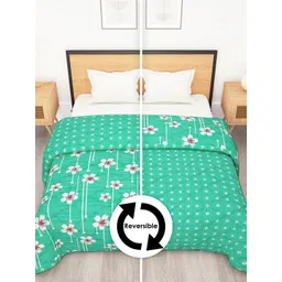 Story@home Fluorescent Green Printed Reversible 180GSM Microfiber Double Bed Comforter-picture-41