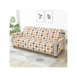 Story@Home Geometric & Stripes 4-Seater Sofa Cover (Beige & White)-picture-12