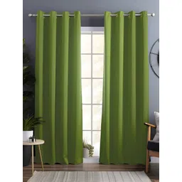 Story@home Green 2 Pieces Black Out Door Curtains-picture-34