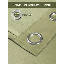 Story@home Green Black Out & Sheer Long Door Curtain image 5