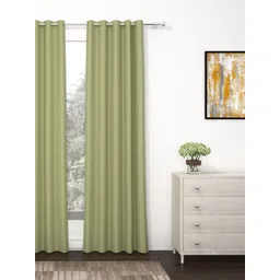 Story@home Lime Green Black Out Door Curtain-picture-23