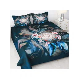 Story@Home Microfiber King Size Bedsheet with 2 Pillow Covers Dream Catcher Print-picture-34