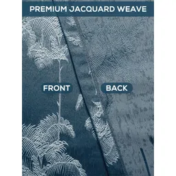 Story@home Navy Blue & White Set of 2 Floral Room Darkening Long Door Curtain image 3