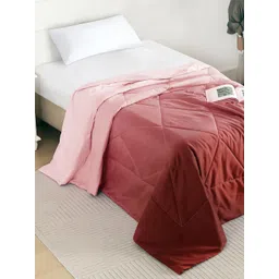 Story@home Peach-Coloured & Pink Microfiber Mild Winter 233 GSM Single Bed Comforter-picture-19