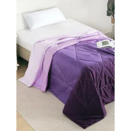 Story@home Purple & White Microfiber Mild Winter 233 GSM Single Bed Comforter-picture-27