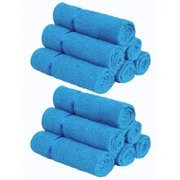 Story@home Set of 12 Blue 450 GSM Face Towels-picture-19