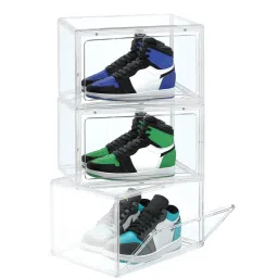 Story@Home Sneaker Box Plastic Shoe Rack (Transparent, 3 Shelves)-picture-23