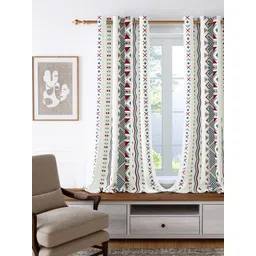 Story@home White & Grey Geometric Room Darkening Window Curtain-picture-20