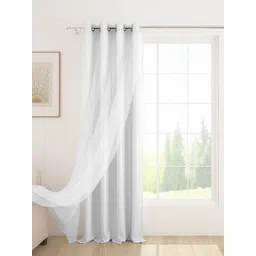 Story@home White Black Out & Sheer Long Door Curtain-picture-33