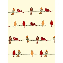 Story@home Yellow & Brown 2 Pieces Quirky Printed Cotton Room Darkening Long Door Curtain image 5