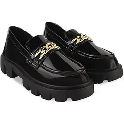 strasse paris Amazing Design Smart Casual Chain Detailed Loafers for Women & Girls-picture-23