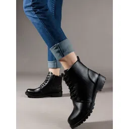 STRASSE PARIS Men Solid Lace-Up Ankle-Length Boots with Side Zipper-picture-34