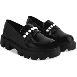 strasse paris Upper Beads Detailed Black Loafers for Girls Loafers for Women…-picture-20