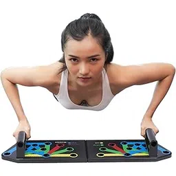 Strauss Multipurpose (12 in 1) function Push Up Board/Bars/Stand with Multiple Modes | Calisthenics,Gym and Excersing Equipment | Chest,Muscle,Triceps,Shoulders Workout | Both for Men and Women, Black-picture-18
