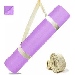 strauss Anti Skid Eco-Friendly TPE Yoga Mat with Carry Strap, Purple 4 mm Yoga Mat-picture-21