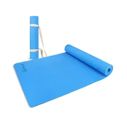 Strauss Anti Skid EVA Yoga Mat with Carry Strap 6 mm - Blue-picture-11