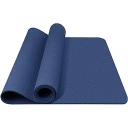Strauss Anti Skid TPE Yoga Mat with Carry Bag/Strap for Men & Women, (Multicolor) (‎TPE Blue, ‎6mm)-picture-13