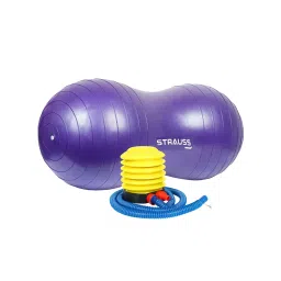 Strauss Rubber Anti-Burst Gym Ball, Peanut Shape, 95X45 cm (Purple)-picture-26
