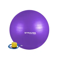 Strauss Rubber Anti-Burst Gym Ball, Round Shape, 65 cm (Purple)-picture-11