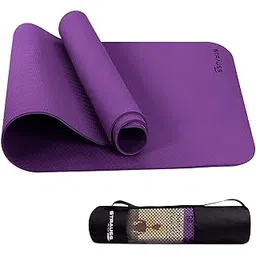 Strauss TPE Eco-Friendly Yoga Mat with Carry Bag |Anti-Slip Exercise & Fitness Yoga Mat for Men & Women|Home & Gym Mat for Workout, Yoga,Pilates & Floor Exercises|Sizes: 4mm/6mm/8mm,(Purple)-picture-32